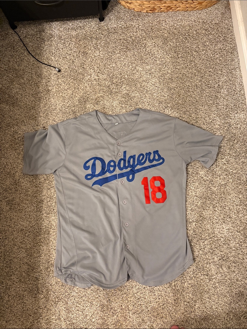 Grey LA Dodgers Yamamoto jersey
